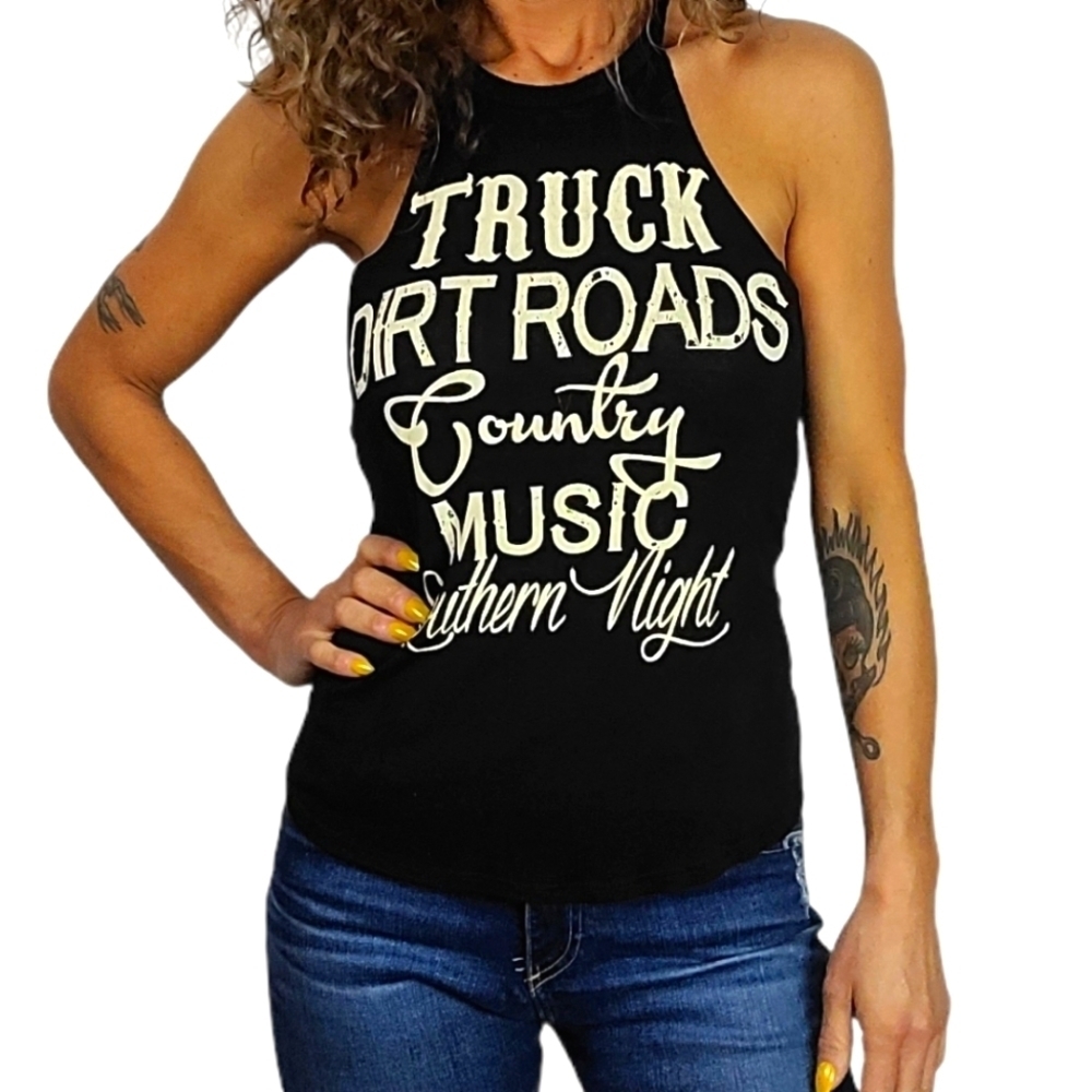 Trucks Dirt Roads Tank Top Size Small Black